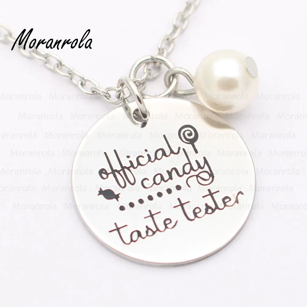 

new arried"Official Candy ..Taste Tester& inspection team"Necklace & Keychain charm,Halloween jewelry Funny necklace candy charm