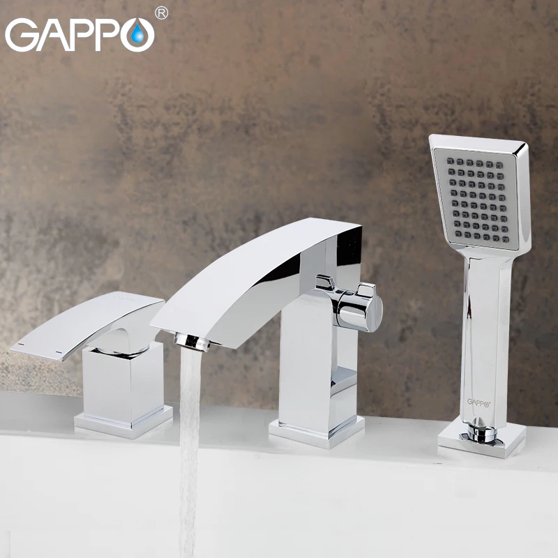 GAPPO смеситель для ванны смеситель для ванной комнаты Водопад смеситель для ванной на бортике смеситель для ванны смеситель для ванной с дождевой насадкой Смесители для ванной