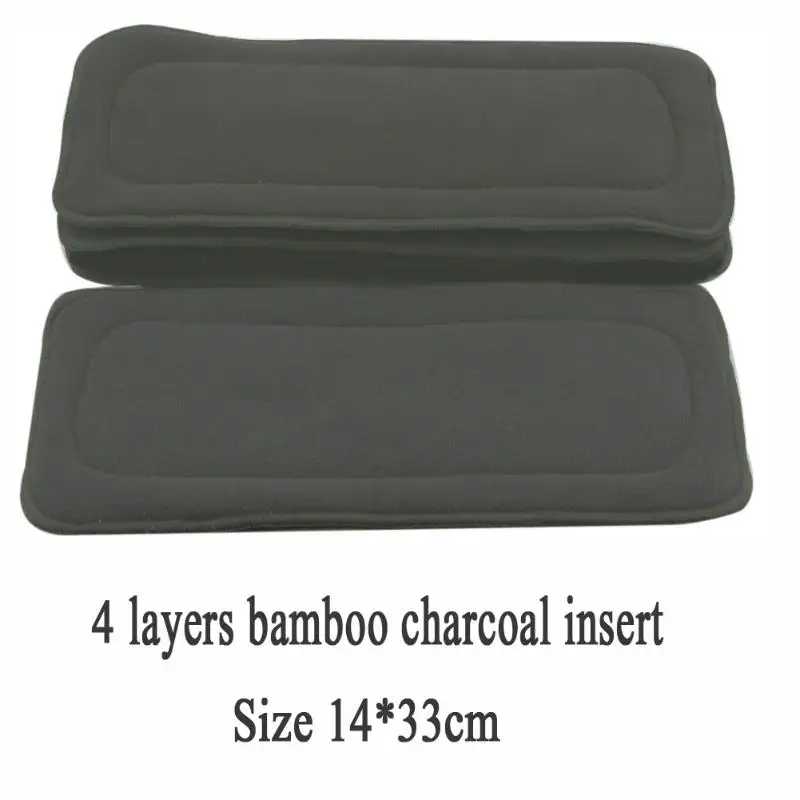 

1PC Reusable 4 Layers Bamboo Charcoal Insert Baby Cloth Training Pants Panties Use Toddler Reusable Keep Warmth Diapers