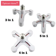 3 в 1/4 в 1/5 в 1 E27 для E27 светодиодный светильник лампы Розетка сплиттер адаптер Держатель для фото студии белый Цвет адаптер основы лампы