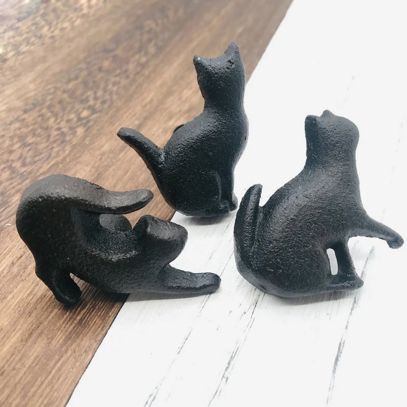 Creative Lazy Cat Design Wardrobe Kitchen Drawer Knobs Cute Cat