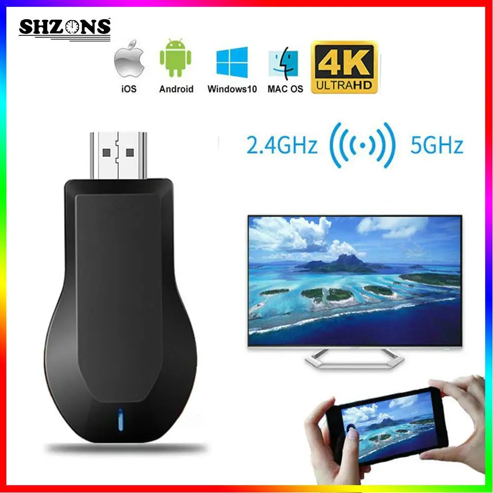 Беспроводной адаптер для ТВ M4 Plus палки с одинаковым экраном 2 4 ГГц Ezcast/ DLNA/ Miracast/
