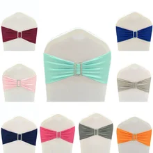 150 шт цветной спандекс лайкра стул полоса с прямоугольная пряжка для свадебного декора лайкра спандекс стул лента для свадьбы события