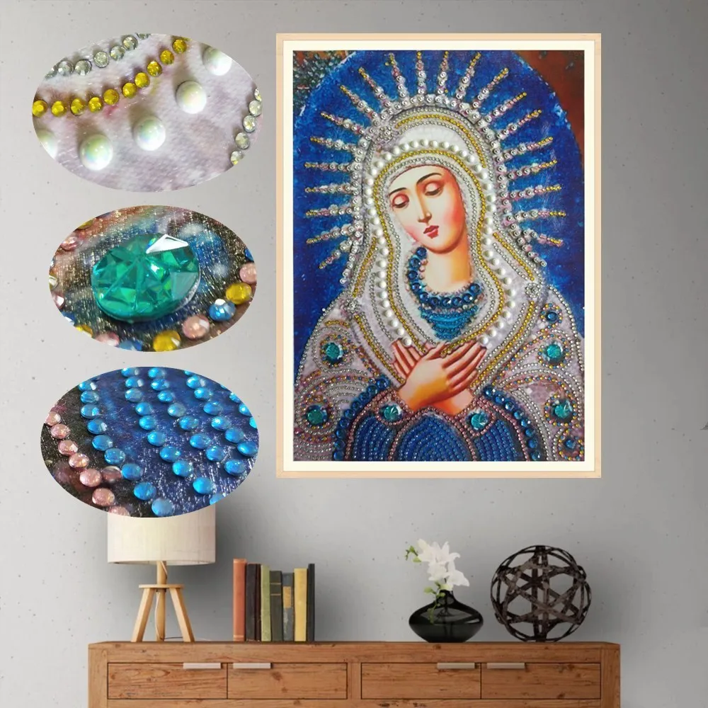 DIY 5D алмазная картина особой формы с животными цветами религиозная Бабочка 3D картина Детская Алмазная вышивка Рождественский подарок - Цвет: religious 2