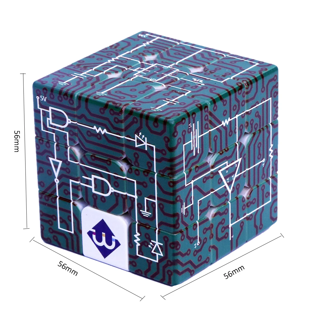 2019 Новое поступление электрических цепей 3x3x3 рельефный эффект волшебный куб IQ Головоломка Куб игра для слепого человека