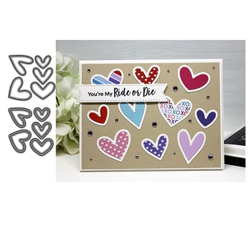 

Metal Cutting Dies cut die heart decoration Scrapbooking Album Paper DIY Card Craft Embossing Die Cuts