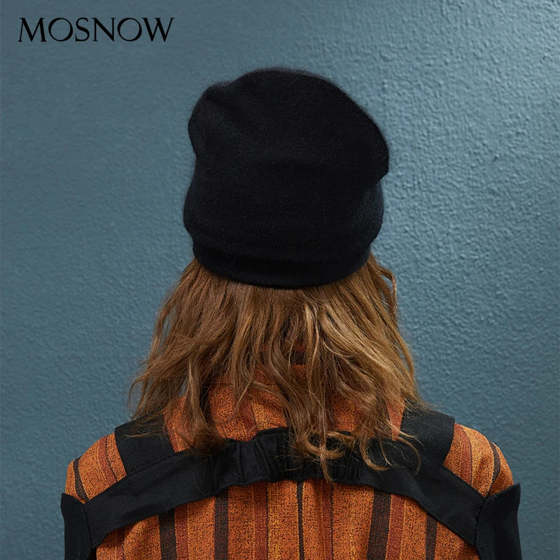 Female Beanies Rabbit Hair Winter Hats For Women Casual Autumn Knitted Beanie Girls New Fashion High Quality Soft Wool Hat