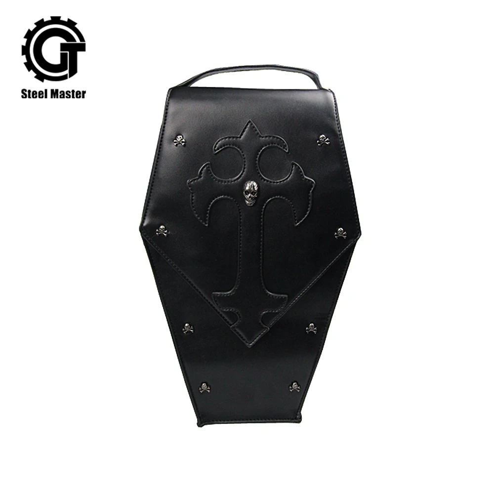 

Unisex Retro Black Backpack Men Women Personality Steampunk Back Packs Street Rivet Backpacks Large Capacity Students Laptop Bag