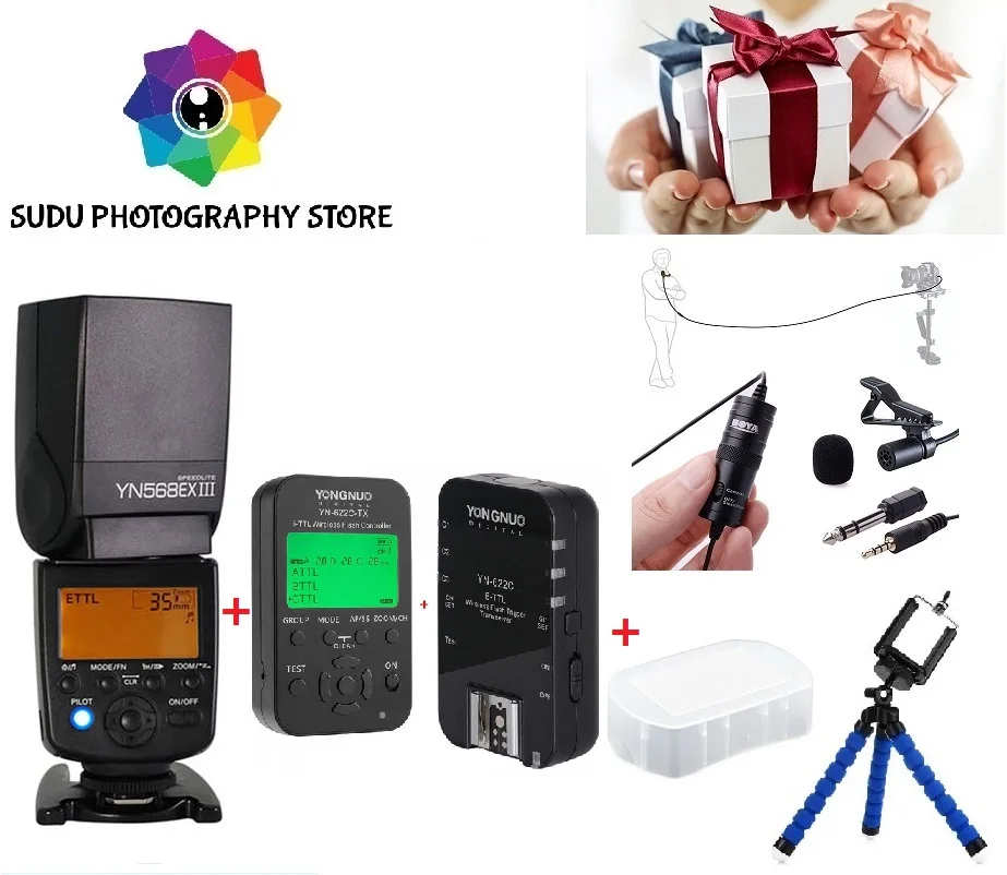 

Yongnuo YN-568EX III TTL Flash NEW MODEL 1/8000s For CANON YN622C II YN-622C-TX Kit options