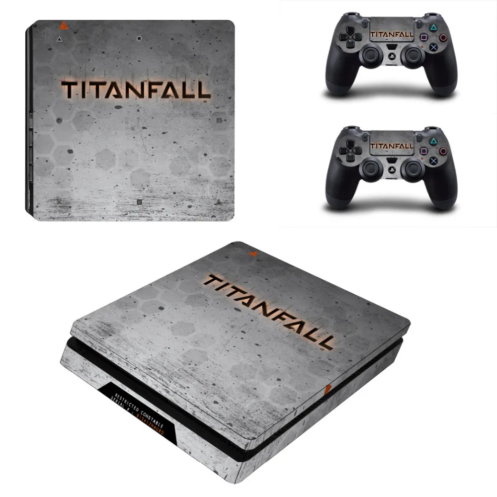 Titanfall 2 PS4 тонкий кожи Стикеры наклейка для PlayStation4 Slim консоли и контроллера PS4 тонкий наклеиваемые скины винил аксессуары