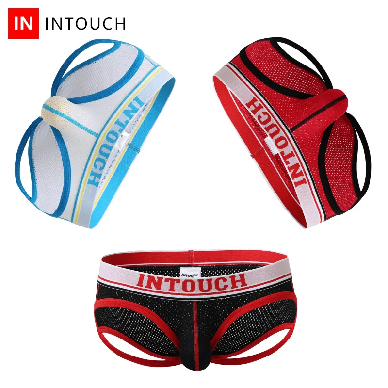 Brand Men Briefs Men Underwear 2017 New arrival Mesh holes transparent