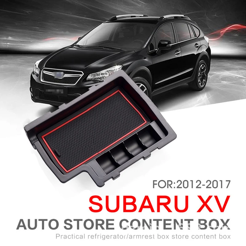 Подходит для Subaru XV 2012- автомобильный подлокотник коробка центральная консоль перчатка Органайзер лоток Модифицированная классификация сортировочная коробка