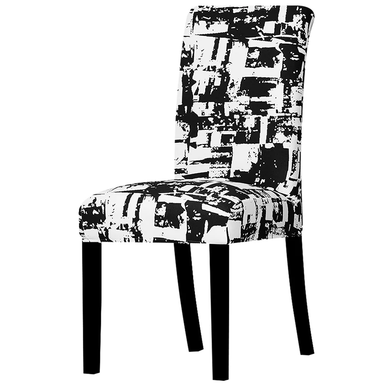 Printed Chair Cover Washable Removable Big Elastic Seat Arm Covers Slipcovers Stretch For Banquet Hotel Office dining room - Цвет: K338