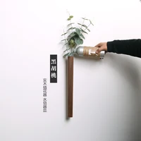 Nordic Handmade Solid Wood Wall Vase Hydroponic Flower Plant Pot Bonsai Glass Bottle Home Bar Restaurant Decor Entrance Ornament 1