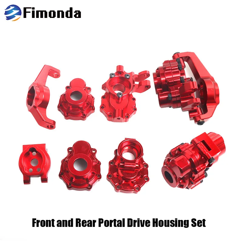 

TRX4 Aluminum Front Rear Portal Drive Housing Steering Knuckle, C Hub, Portal Cover Set for 1/10 RC Crawler TRAXXAS TRX-4 Parts