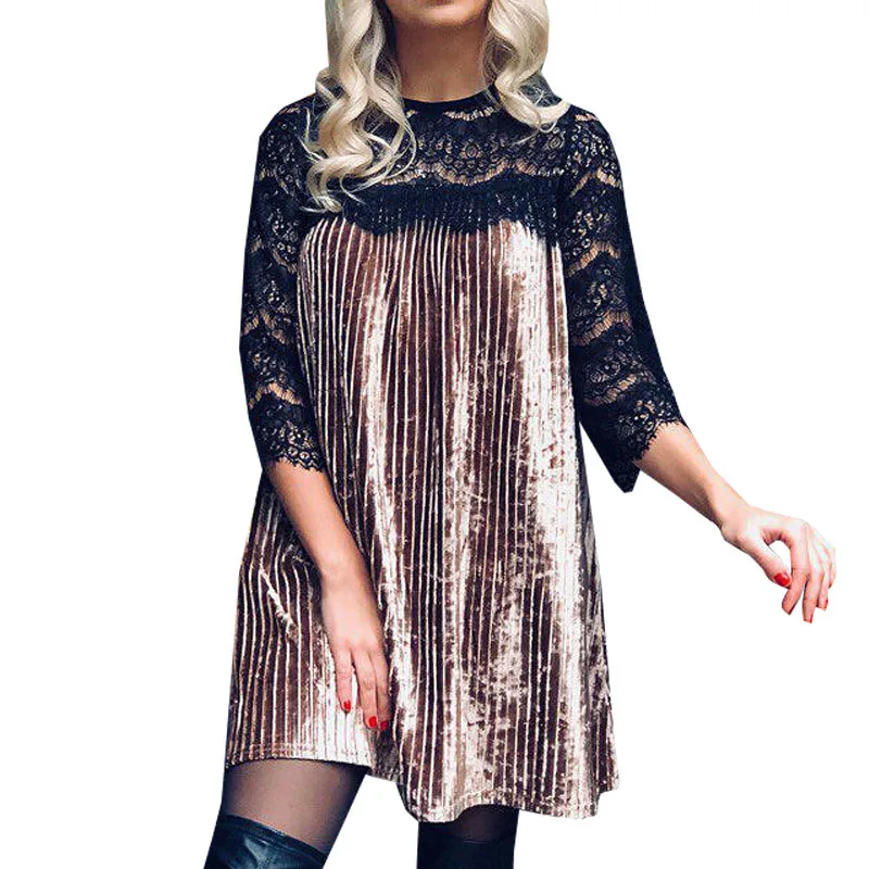 Лоскутные кружевные платья для женщин Vestidos Одежда ночного клуба Сексуальная