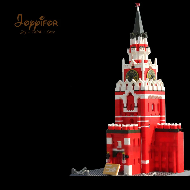 1048 шт. улица вид Спасская башня из кубиков игрушки строительный конструктор для