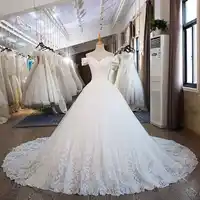 Wedding Dress Vestidos De Noiva High Neck dress Long Sleeves Wedding Party dress 20190612