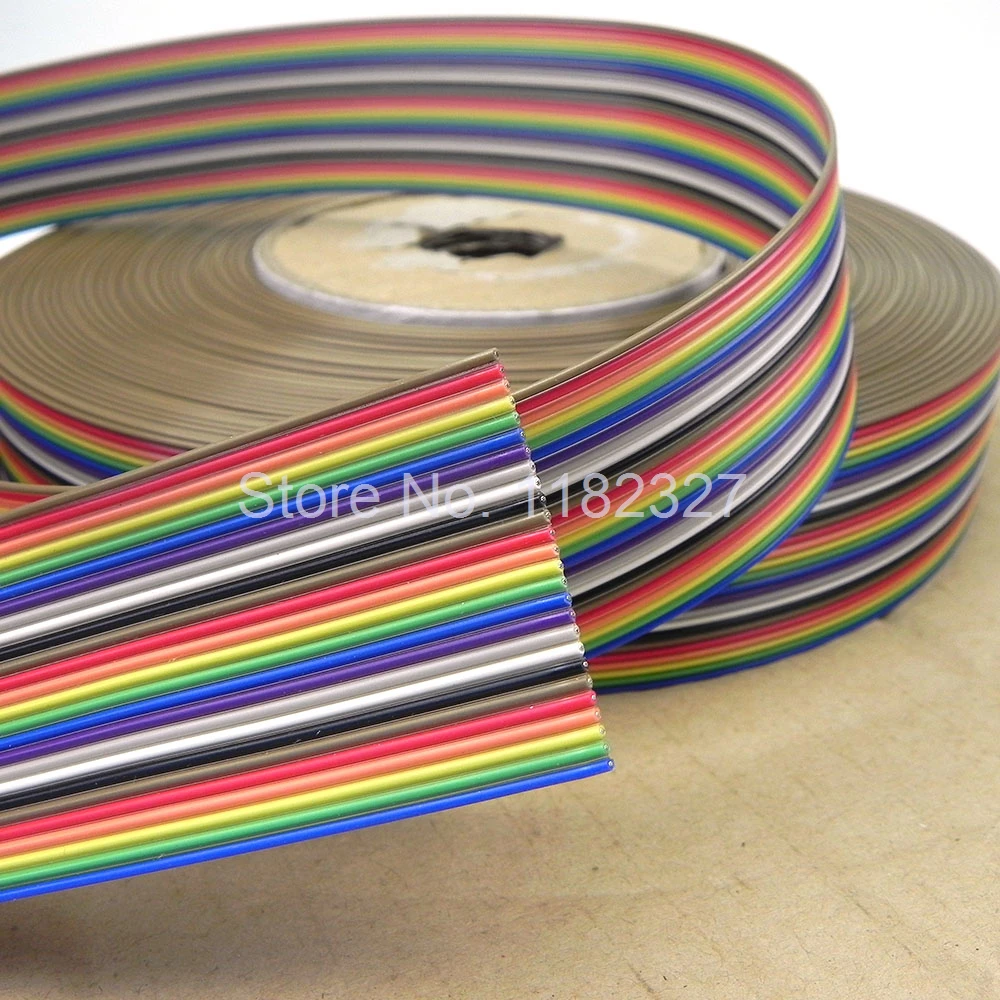 Time-limited Rushed 1.0mm Spacing Pitch 26 Way 26p Flat Color Rainbow Ribbon Cable Wiring Wire For Pcb Diy 1