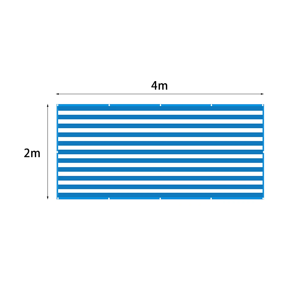 Сине-белые полосы солнцезащитный тент парус нейлоновая сетка для наружной затенения сада во дворе балкона навесы Садовые принадлежности