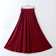 Богемный модальный высокий комплект пуловер+ кожаная юбка Юбки Женские однотонные пакеты элегантные длинные юбки модная повседневная юбка с рюшами