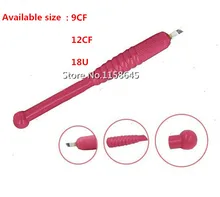 

50Pcs Disposable Micro-blading pen with 9CF Needles 3D Eyebrow Embroidery Pen Permanent Makeup Manual Pen Sterilized Package #p