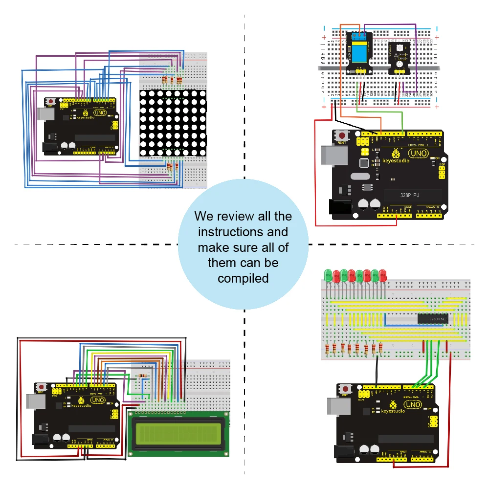 Новинка! Keyestudio базовый стартовый V2 комплект для Arduino UNOR3/Mega DIY проекты ж/Подарочная коробка