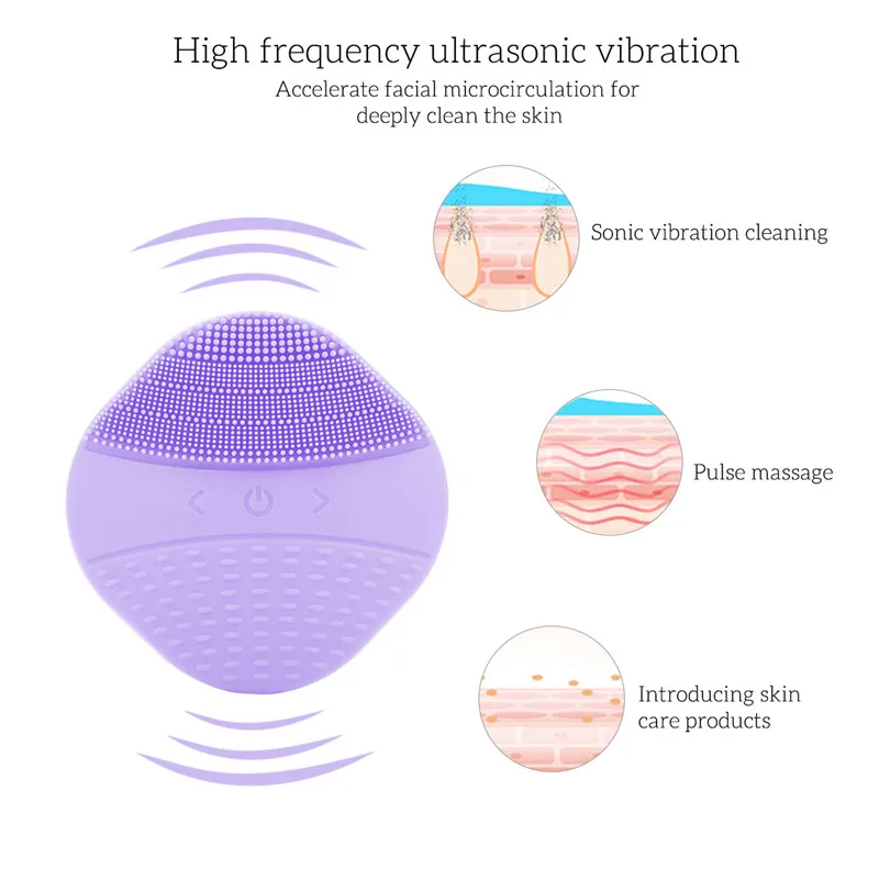 

Mini Effective Electric Soft Facial Cleaning Brush Washing Machine Waterproof Silicone Facial Cleansing Devices Face Cleaner
