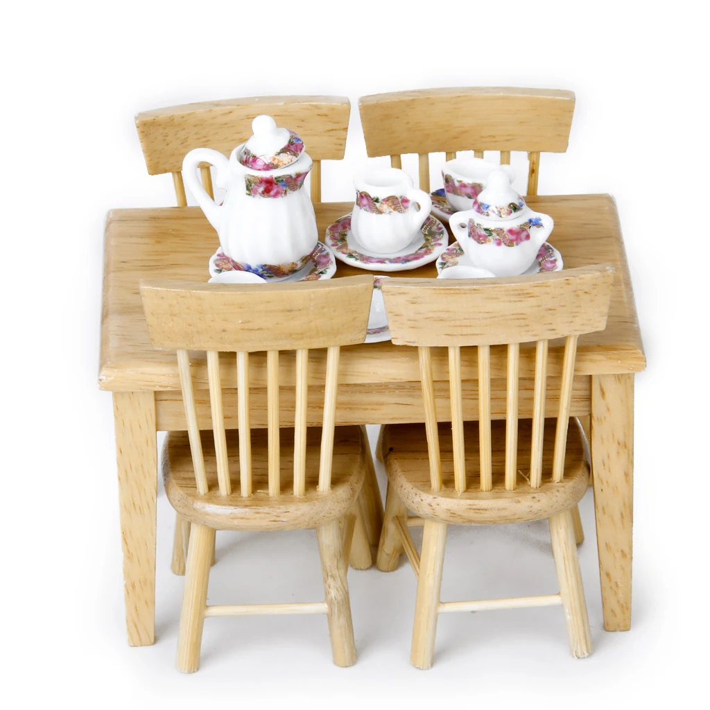 Горячая 15 шт. кукольный домик миниатюрная столовая посуда фарфоровый чайный сервиз блюдо чашка тарелка британский стиль синий классический ролевые игры Детские игрушки