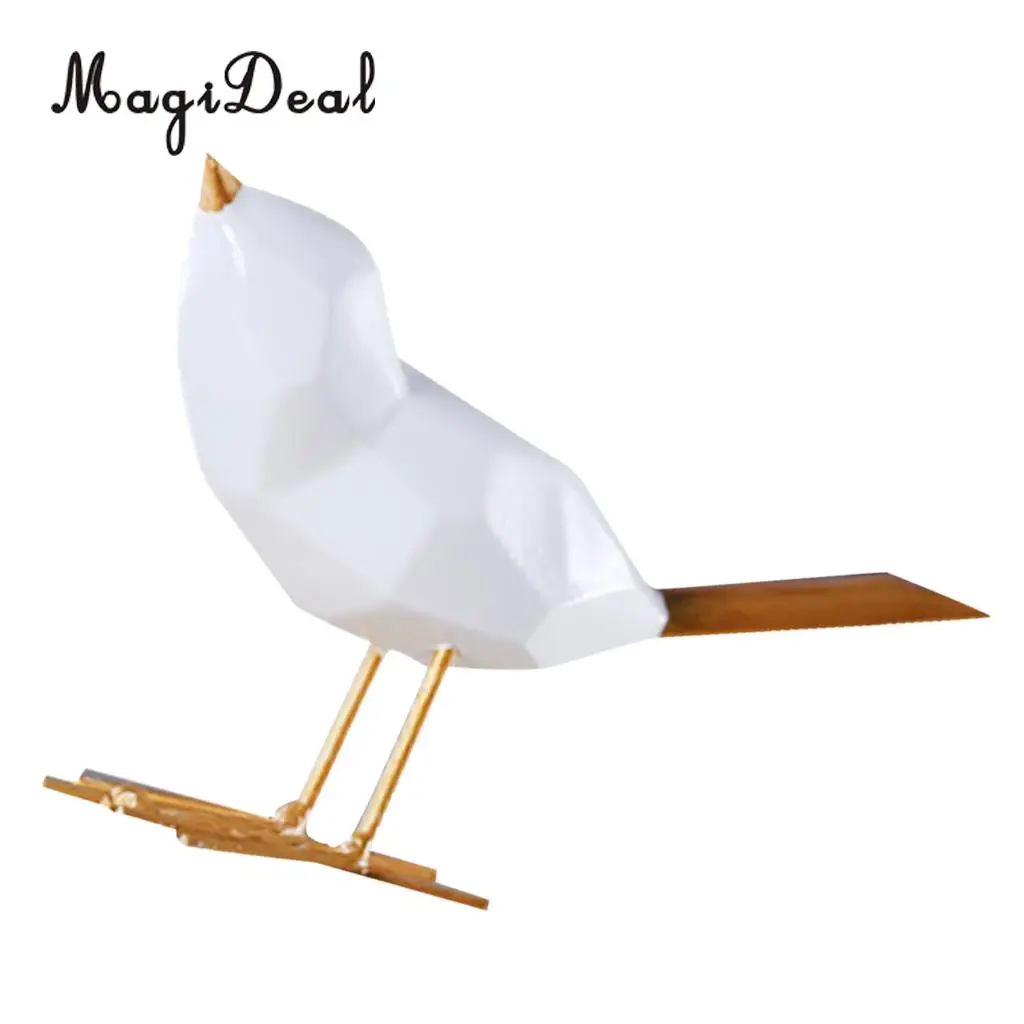 Resin Modern Bird Figurine Statue Abstract Art Sculpture for Home Room Decor