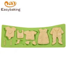 1 шт. 3D детская одежда серии украшения торта силиконовые ручной работы помадка смолы глины шоколадные конфеты плесень формы для выпечки Инструменты