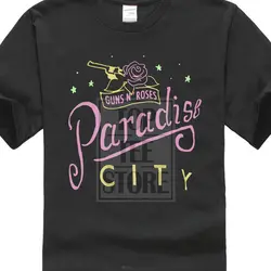 Новые летние хлопковые модные Аутентичные Пистолеты N Roses Paradise City эскиз логотипа футболка Размеры S, M, l Xl 2Xl Новые Мужские T рубашка