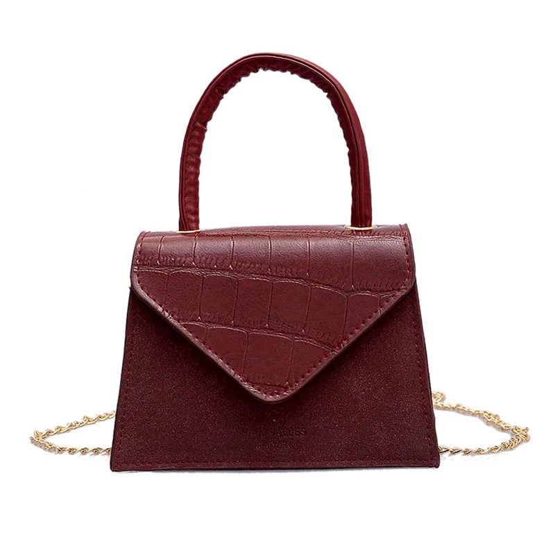 

Hot Selling 1 Pcs Women Shoulder Crossbody Bag PU Leather Chain Solid Color for Mobile Phone -B5