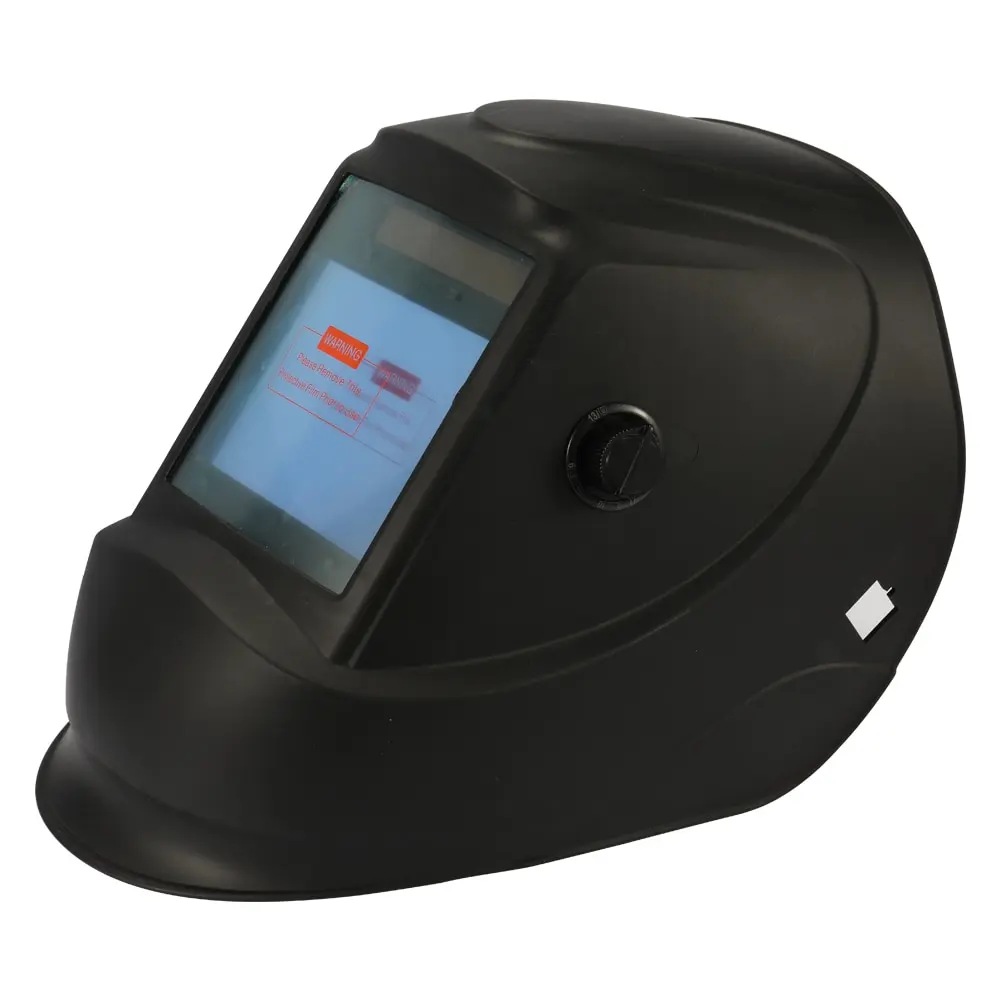 

Solar Power Auto Darkening Welding Helmet Welding Mask Cap TIG GMAW Welding Helmet with Big view eara and 4pcs Arc Sensors