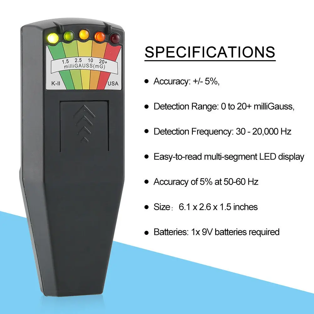 Kopen Ghost Hunting Apparatuur Zwarte G K II KII K2 Meter Deluxe EMF Detector Sensor Nieuwe