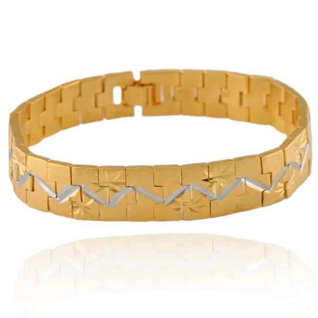 MxGxFam 24 K золотые часы цепь браслеты для мужчин 20 см длина 12 мм Ширина|bracelets for|chain
