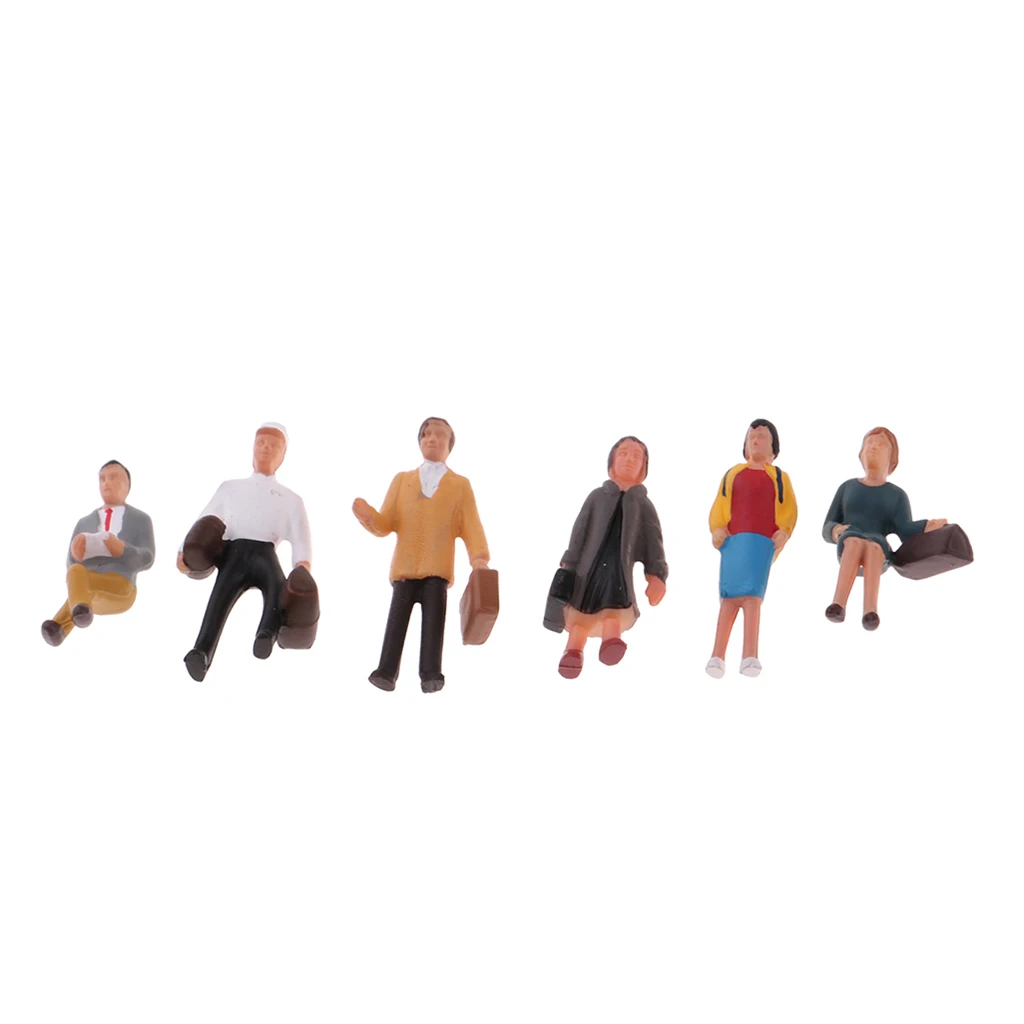 1/87 Scale Resin Big City People Figure Model - Assorted for Train Roadway Scenery Decoration