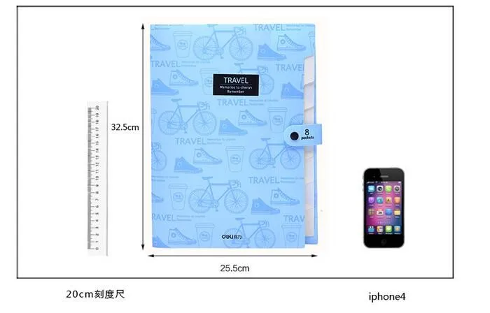 Deli A4 папка 8 сеток портативная многослойная бумага сумка информация пакет широкий Кошелек Сумка для документов школьные офисные принадлежности