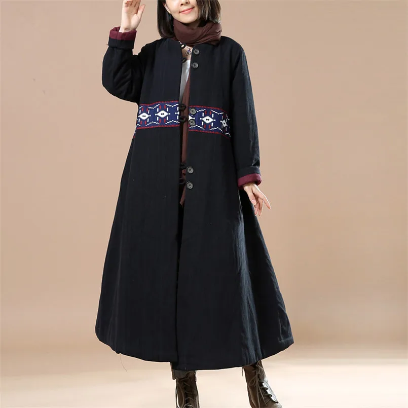 BOHOCHIC Original Vintage Parka Ethnic Plus Size Winter Women Jacket 2016 Ladies Coats Free Shipping All Match AZ0699D Boho Chic