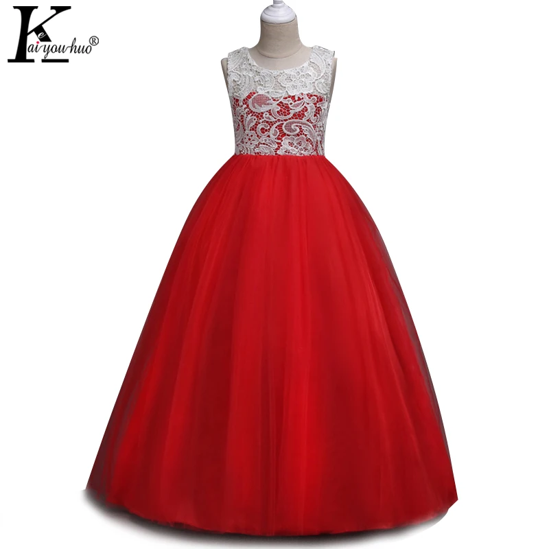 

New Fashion Lace Dresses For Girls Clothes Children Princess Dress Wedding Girls Dress Costume For Kids Christmas Teenager Dress