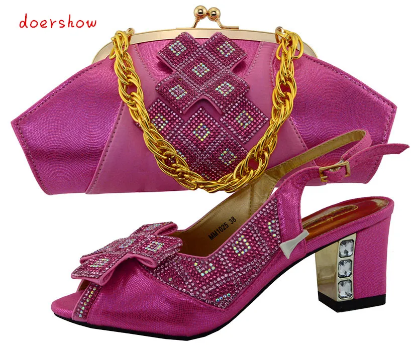 doershow Italy Shoe and Bag Set Italian Matching Shoes and Bag Set for