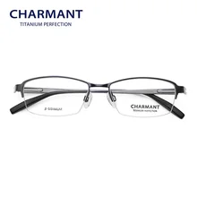 CHARMANT чистая титановая оправа для очков для мужчин без оправы Оптическое стекло es Beta титановые оправы для очков CH10320
