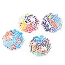 4 шт./лот, восьмиугольная форма, стальной лабиринт, головоломка, игрушки, мяч, Забавная детская игрушка для снятия стресса, деньги, лабиринт, банка, экономия, забавная игра в мозги, новая распродажа