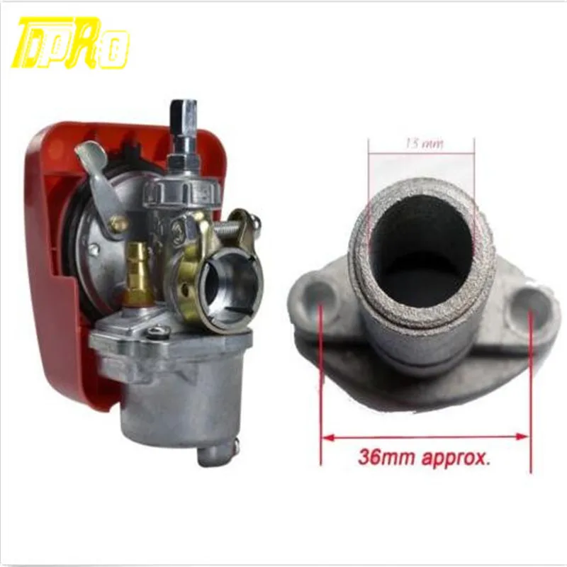 

TDPRO 19mm Carburetor For Motorcycle 49-80cc Carburador Pitbike 2 Stroke Inlet Pipe Manifold Motorized Bicycle Bike