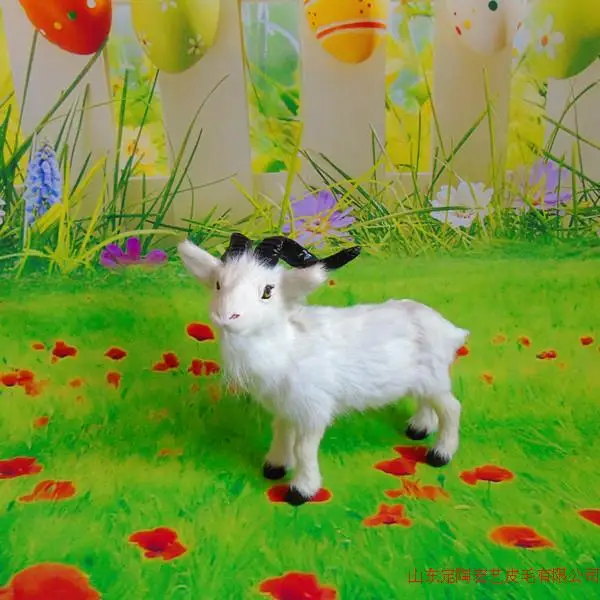 

Simulation goat polyethylene&furs goat model funny gift about 26cmx21cm