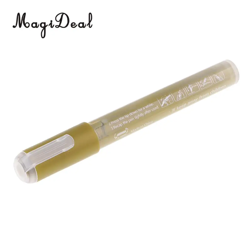 Gold & Silver & White Colors Permanent Acrylic Paint Markers Pens Paint on Glass,Metal,Wood,Fabric and Most Surfaces