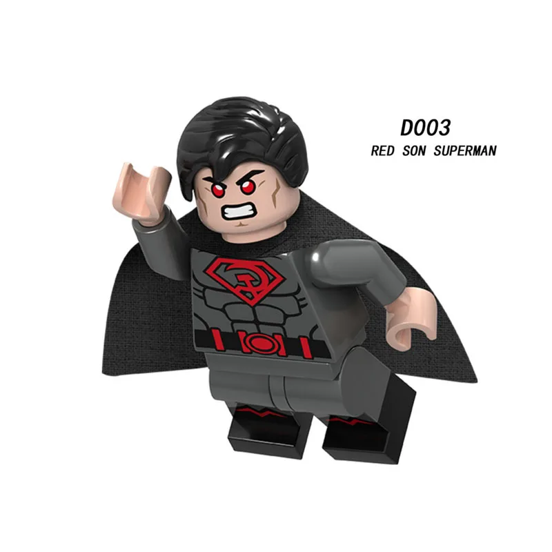 

Single Sale Super Heroes Star Wars red son superman 003 Model Building Blocks Figure Bricks Toys gift Compatible Legoed Ninjaed