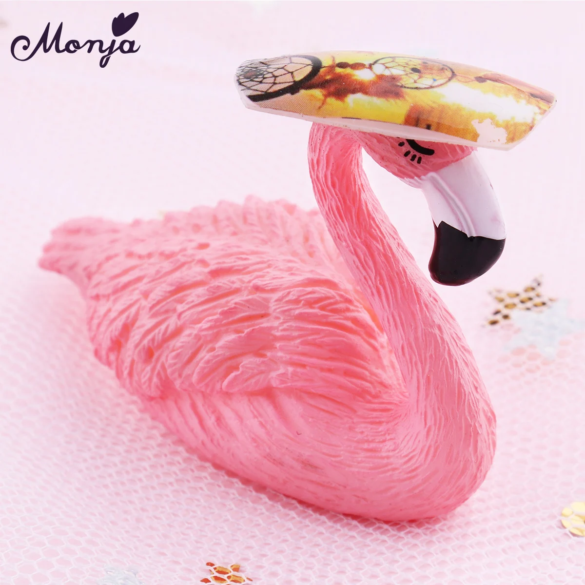 

Monja Pink Flamingo Nail Art Polish UV Gel Practice Display Stand False Nail Tips Salon DIY Showing Holder Manicure Tools