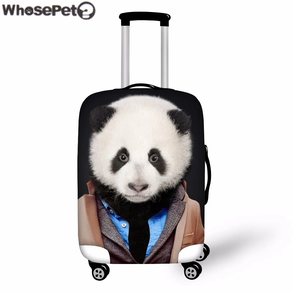 Image FORUDESIGNS 3D Cute Panda Strentch Elastic Dustproof Travel Luggage Case Protective Covers for 18 30 Inch Travel Suitcase Covers