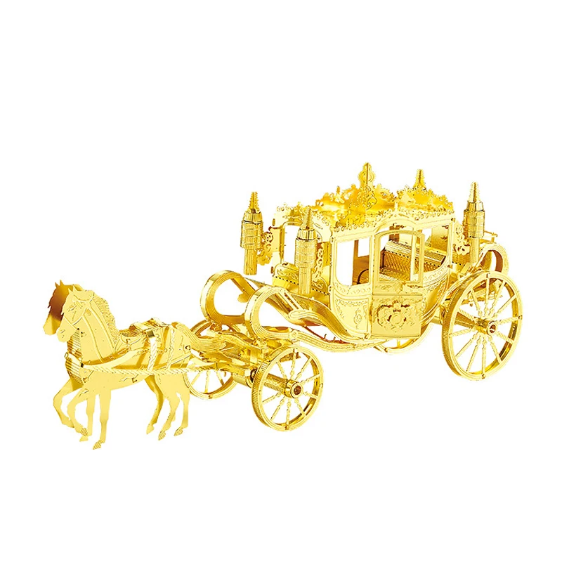 3D металлическая головоломка модель автомобиля королевской каретки сделай сам